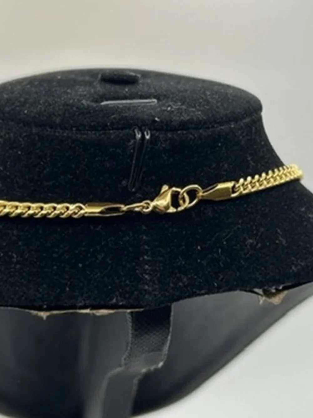 4mm Real Gold Cuban Chain Stainless Steel Plated Waterproof Durable 22 Inch